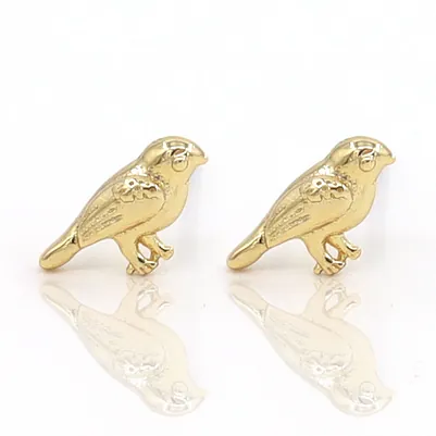 Gold Robin Studs Gold Filled